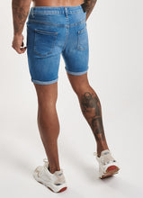 Load image into Gallery viewer, Gym King Denim Tate Short - Mid Wash
